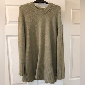 Zara Sage Green Crew Neck Sweater